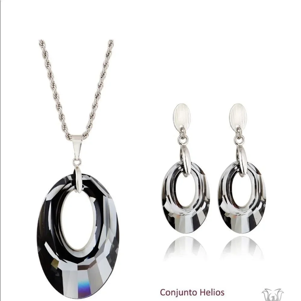 Swarovski Helios earrings silver rhodium plated